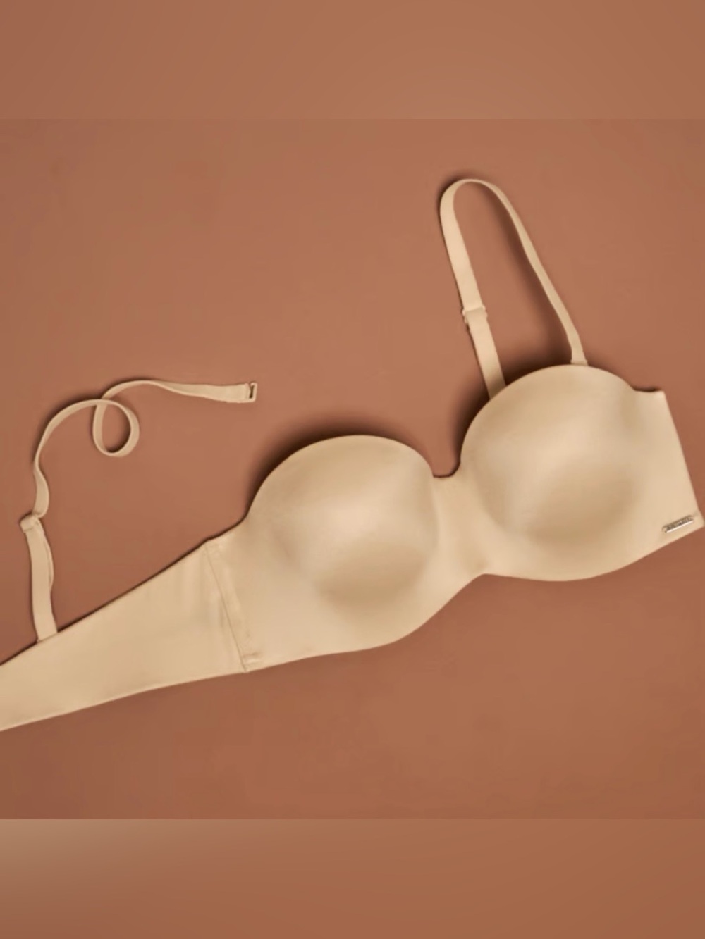 La Vie En Rose Lightly Lined Memory Foam Convertible Strapless Bra - Beige